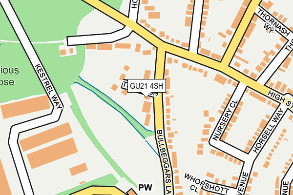 GU21 4SH map - OS OpenMap – Local (Ordnance Survey)