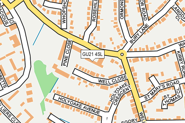 GU21 4SL map - OS OpenMap – Local (Ordnance Survey)