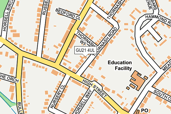 GU21 4UL map - OS OpenMap – Local (Ordnance Survey)