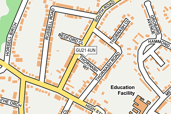 GU21 4UN map - OS OpenMap – Local (Ordnance Survey)