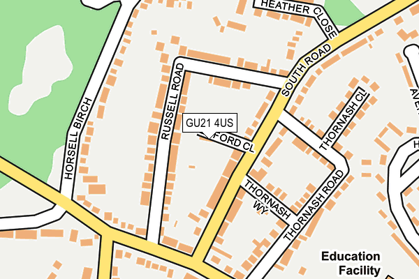GU21 4US map - OS OpenMap – Local (Ordnance Survey)