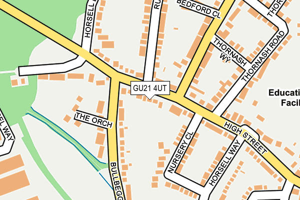 GU21 4UT map - OS OpenMap – Local (Ordnance Survey)