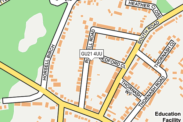 GU21 4UU map - OS OpenMap – Local (Ordnance Survey)