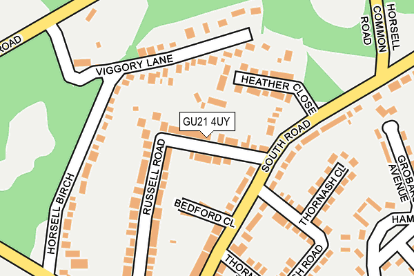 GU21 4UY map - OS OpenMap – Local (Ordnance Survey)