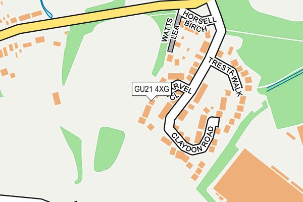 GU21 4XG map - OS OpenMap – Local (Ordnance Survey)