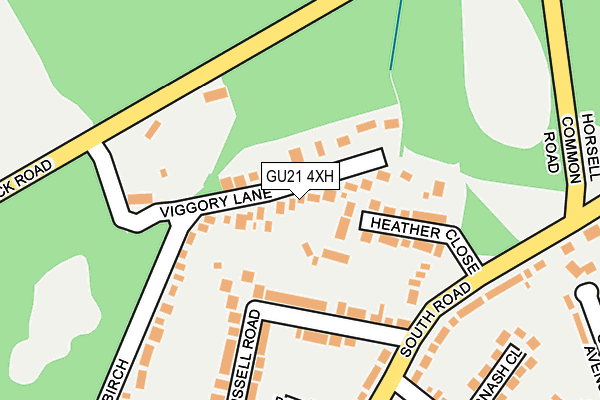 GU21 4XH map - OS OpenMap – Local (Ordnance Survey)