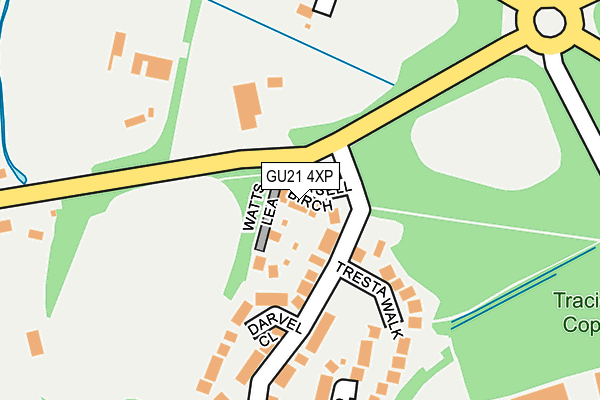 GU21 4XP map - OS OpenMap – Local (Ordnance Survey)