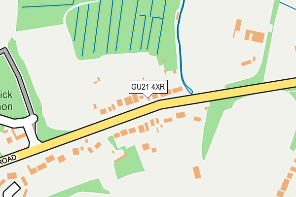 GU21 4XR map - OS OpenMap – Local (Ordnance Survey)