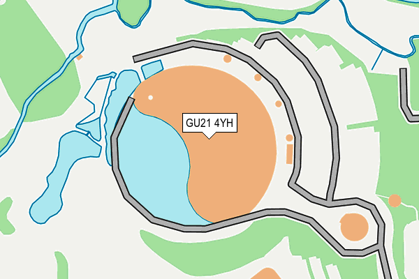 GU21 4YH map - OS OpenMap – Local (Ordnance Survey)