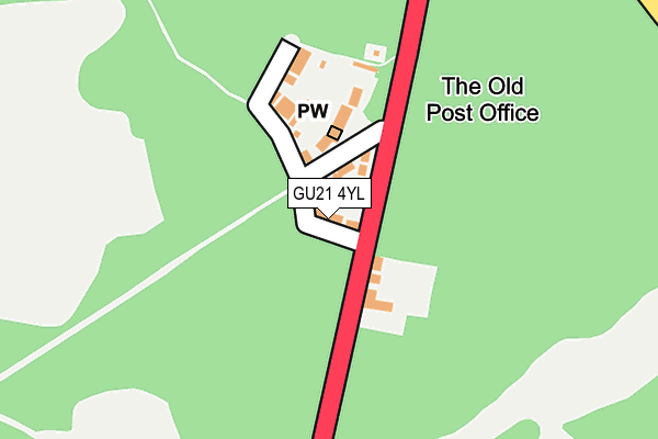 GU21 4YL map - OS OpenMap – Local (Ordnance Survey)