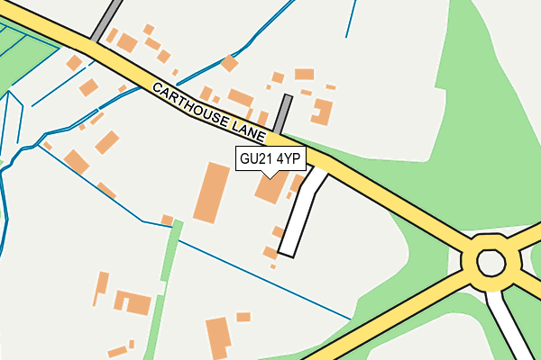 GU21 4YP map - OS OpenMap – Local (Ordnance Survey)