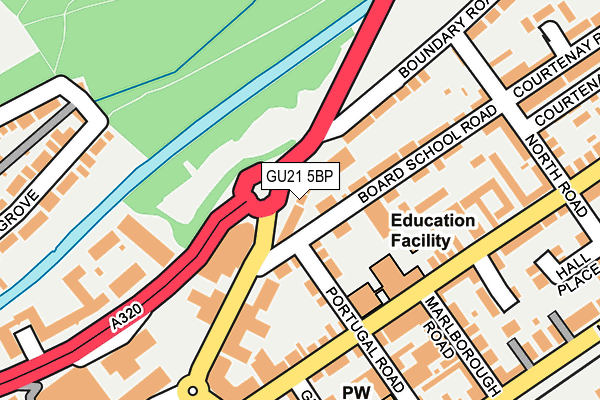 GU21 5BP map - OS OpenMap – Local (Ordnance Survey)