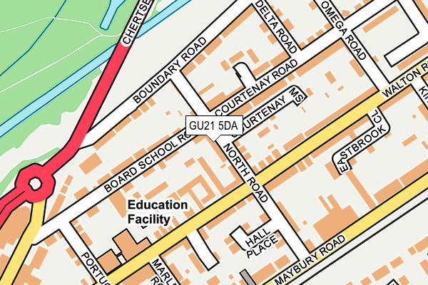 GU21 5DA map - OS OpenMap – Local (Ordnance Survey)