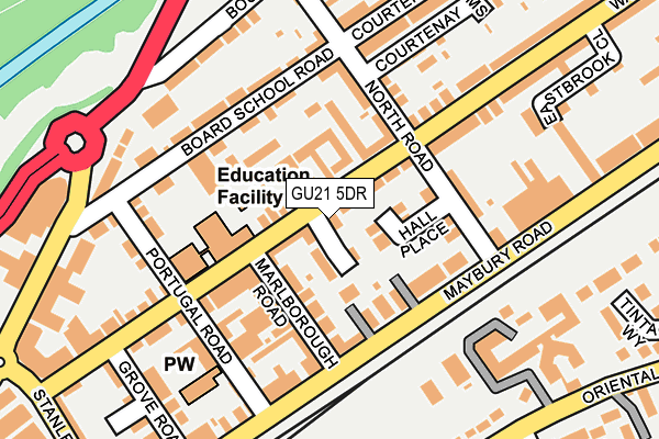 GU21 5DR map - OS OpenMap – Local (Ordnance Survey)
