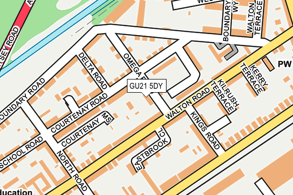 GU21 5DY map - OS OpenMap – Local (Ordnance Survey)