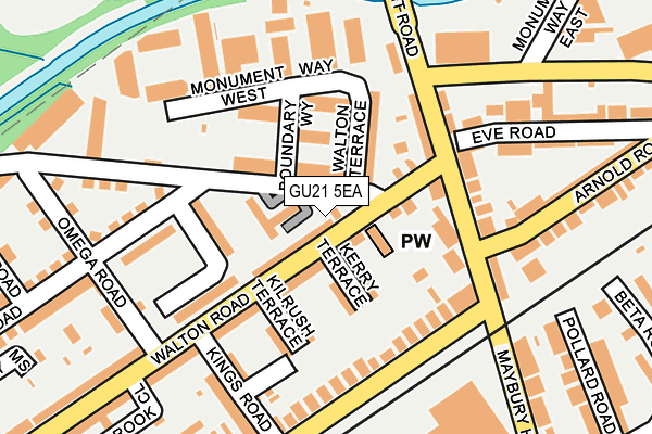 GU21 5EA map - OS OpenMap – Local (Ordnance Survey)