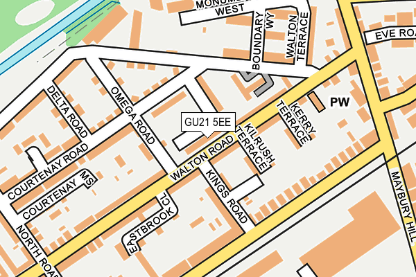 GU21 5EE map - OS OpenMap – Local (Ordnance Survey)