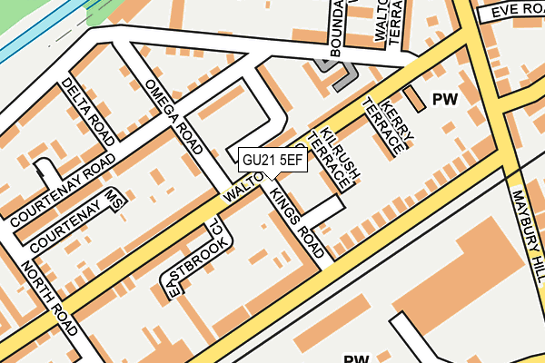 GU21 5EF map - OS OpenMap – Local (Ordnance Survey)