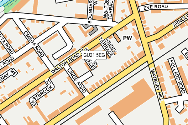 GU21 5EG map - OS OpenMap – Local (Ordnance Survey)