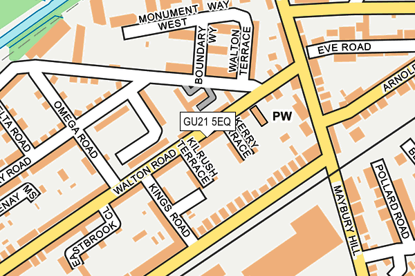 GU21 5EQ map - OS OpenMap – Local (Ordnance Survey)