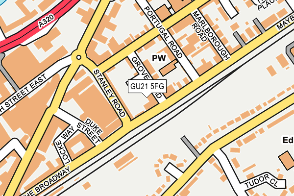 GU21 5FG map - OS OpenMap – Local (Ordnance Survey)