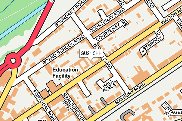 GU21 5HH map - OS OpenMap – Local (Ordnance Survey)