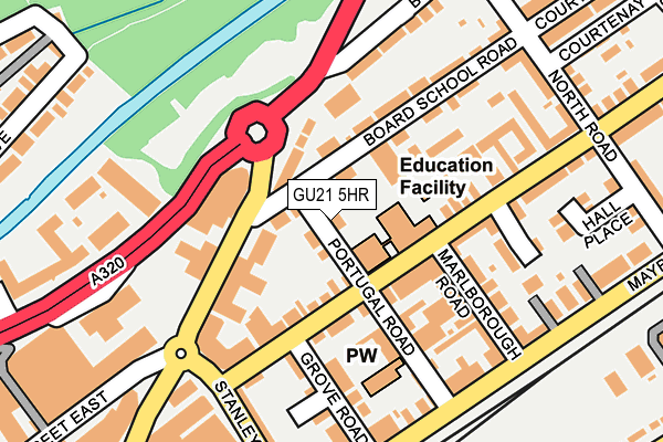 GU21 5HR map - OS OpenMap – Local (Ordnance Survey)