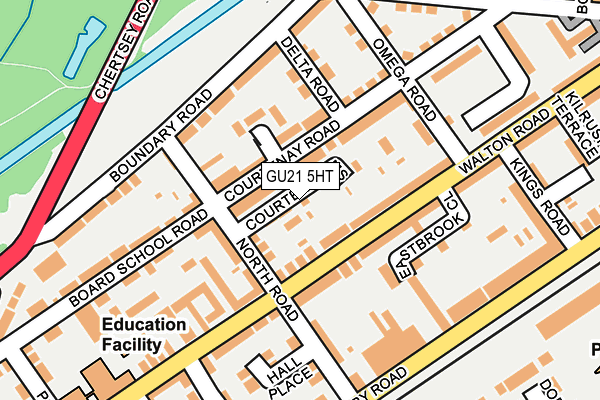 GU21 5HT map - OS OpenMap – Local (Ordnance Survey)