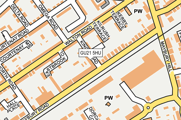 GU21 5HU map - OS OpenMap – Local (Ordnance Survey)