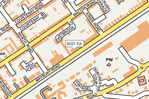 GU21 5JL map - OS OpenMap – Local (Ordnance Survey)