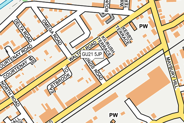 GU21 5JP map - OS OpenMap – Local (Ordnance Survey)