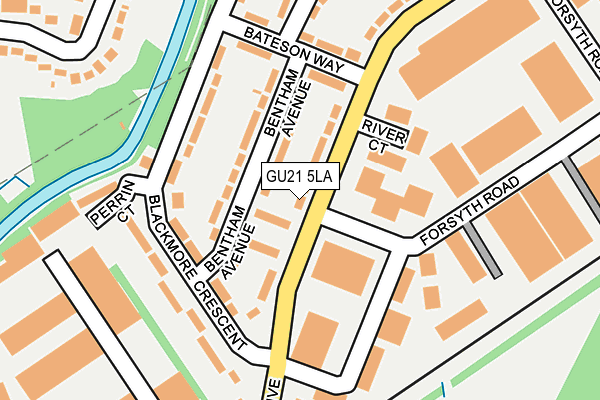 GU21 5LA map - OS OpenMap – Local (Ordnance Survey)