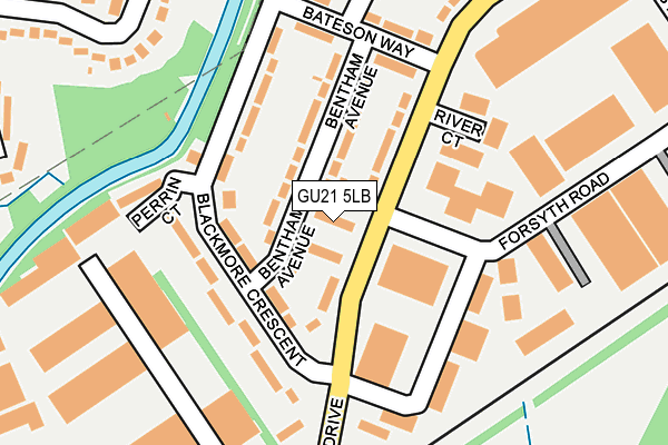 GU21 5LB map - OS OpenMap – Local (Ordnance Survey)