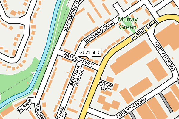 GU21 5LD map - OS OpenMap – Local (Ordnance Survey)