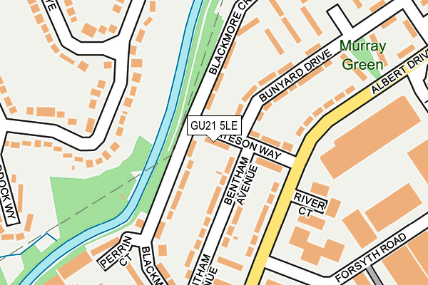 GU21 5LE map - OS OpenMap – Local (Ordnance Survey)