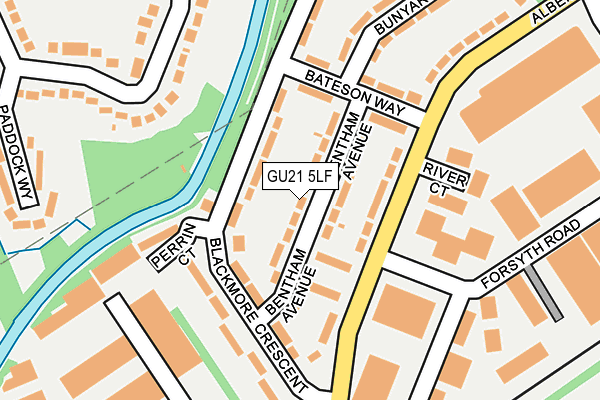GU21 5LF map - OS OpenMap – Local (Ordnance Survey)