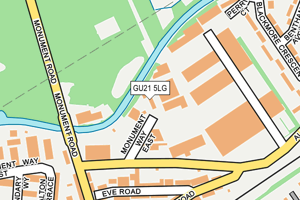 GU21 5LG map - OS OpenMap – Local (Ordnance Survey)