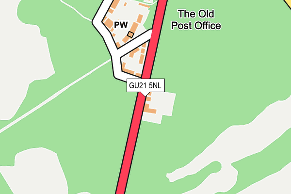 GU21 5NL map - OS OpenMap – Local (Ordnance Survey)