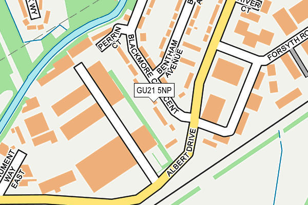GU21 5NP map - OS OpenMap – Local (Ordnance Survey)