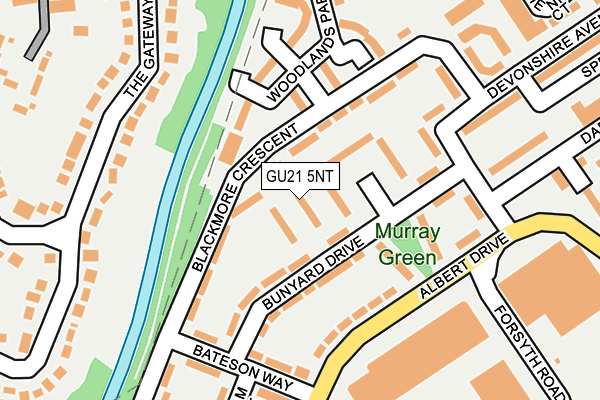 GU21 5NT map - OS OpenMap – Local (Ordnance Survey)