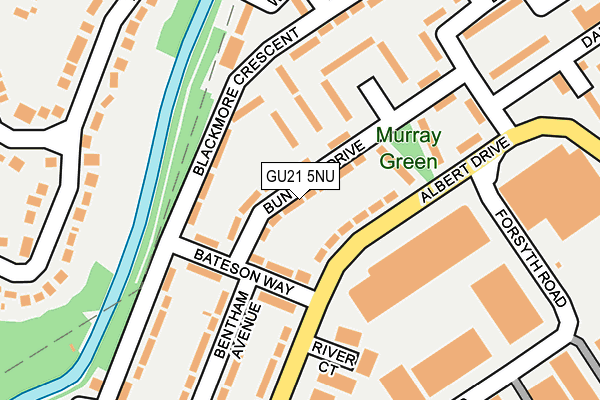 GU21 5NU map - OS OpenMap – Local (Ordnance Survey)