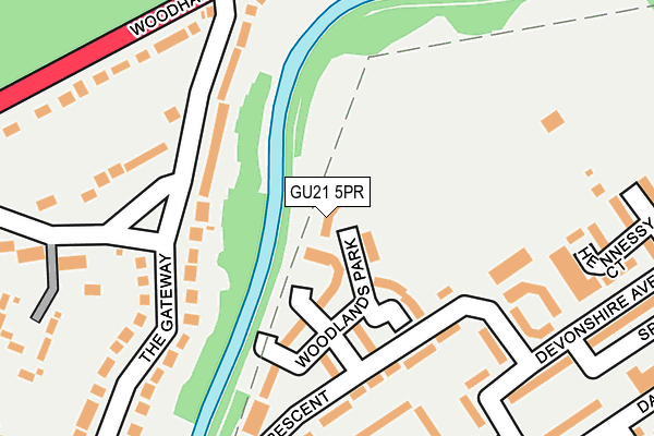 GU21 5PR map - OS OpenMap – Local (Ordnance Survey)