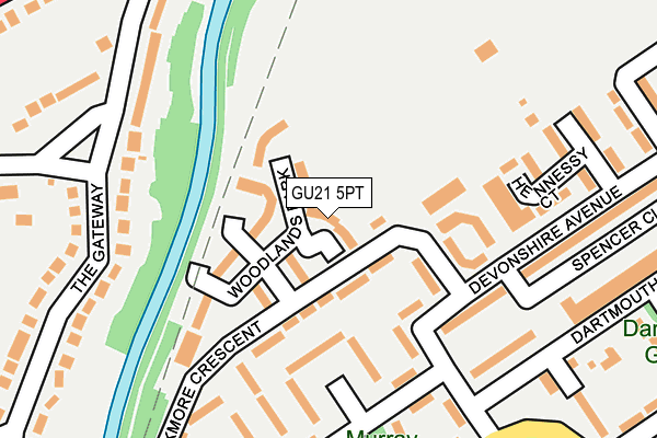 GU21 5PT map - OS OpenMap – Local (Ordnance Survey)