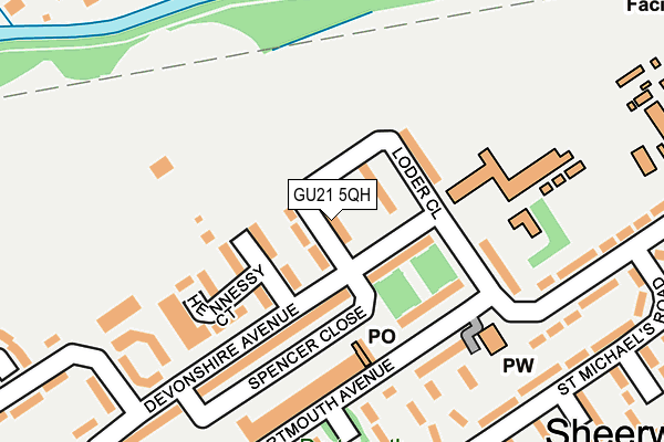 GU21 5QH map - OS OpenMap – Local (Ordnance Survey)
