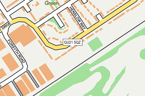 GU21 5QZ map - OS OpenMap – Local (Ordnance Survey)