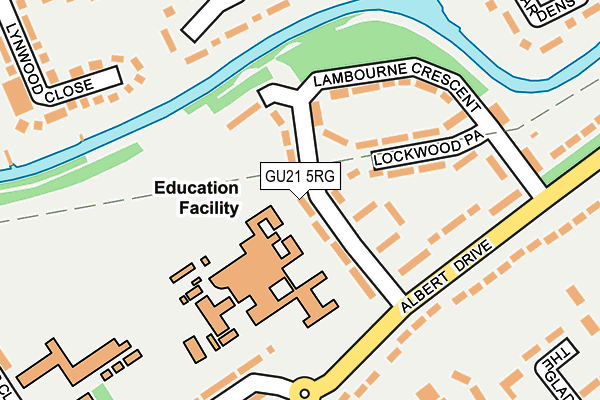GU21 5RG map - OS OpenMap – Local (Ordnance Survey)