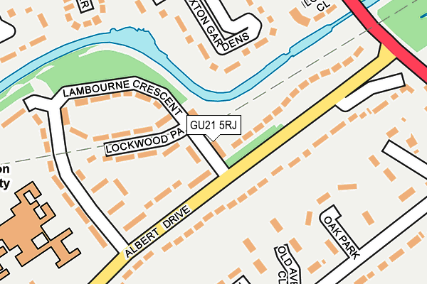 GU21 5RJ map - OS OpenMap – Local (Ordnance Survey)