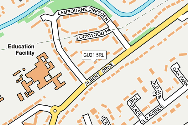 GU21 5RL map - OS OpenMap – Local (Ordnance Survey)