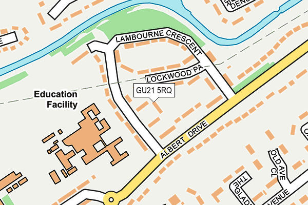 GU21 5RQ map - OS OpenMap – Local (Ordnance Survey)