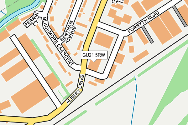 GU21 5RW map - OS OpenMap – Local (Ordnance Survey)